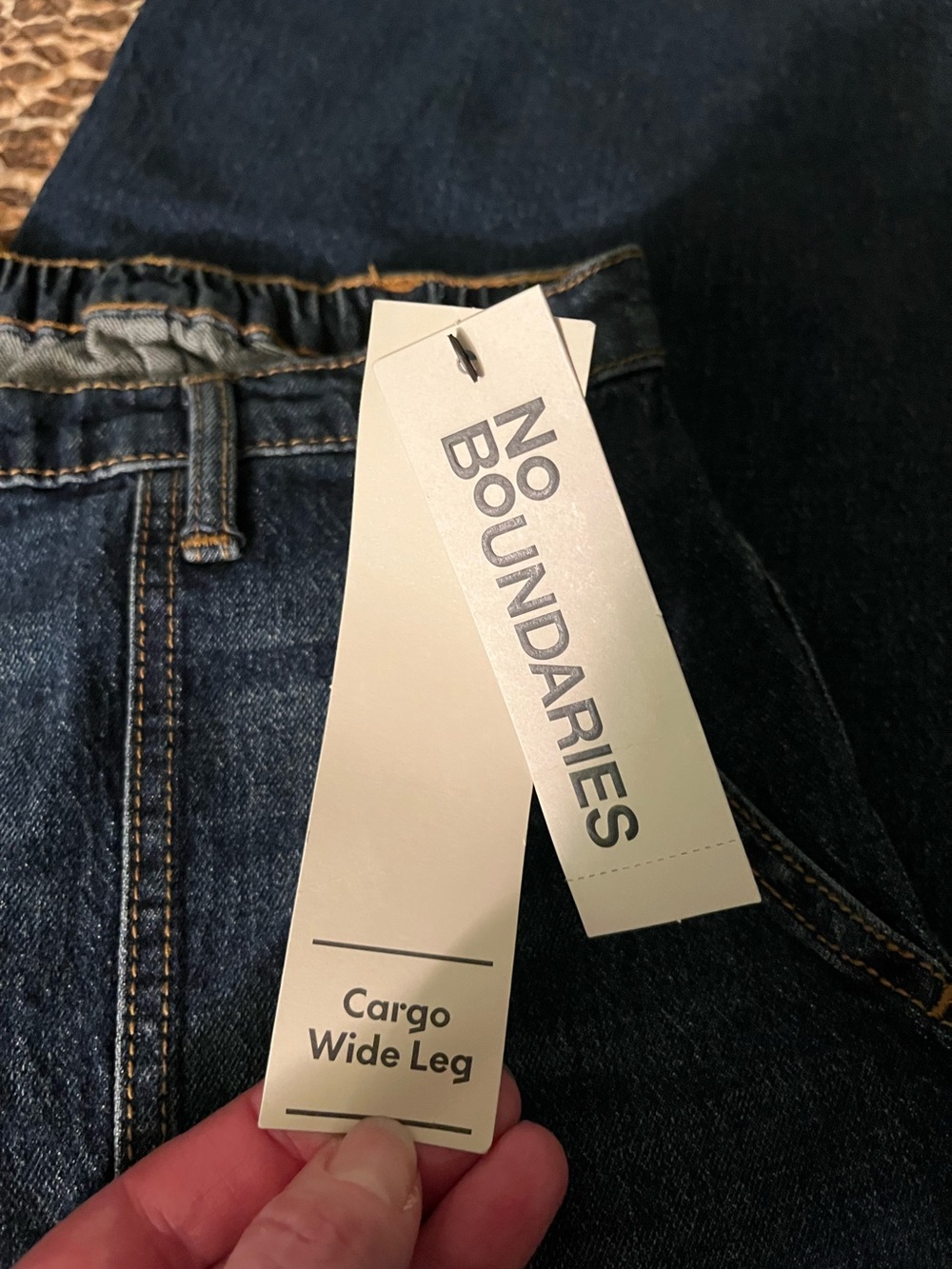 No Boundaries Dark Blue Stretch Denim Wide Leg Jeans - Picture 11 of 12